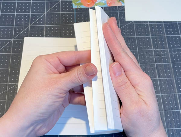 create 8 signatures with 4 sheets each for the soft cover french link stitch binding